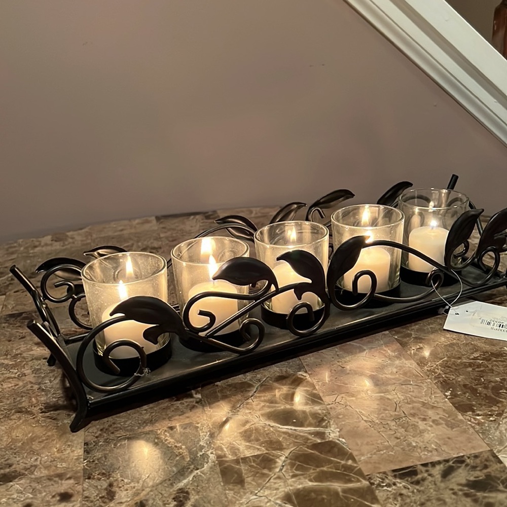 Multi Votive/Tea Light Metal Candle Holder